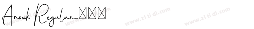 Anouk Regular字体转换